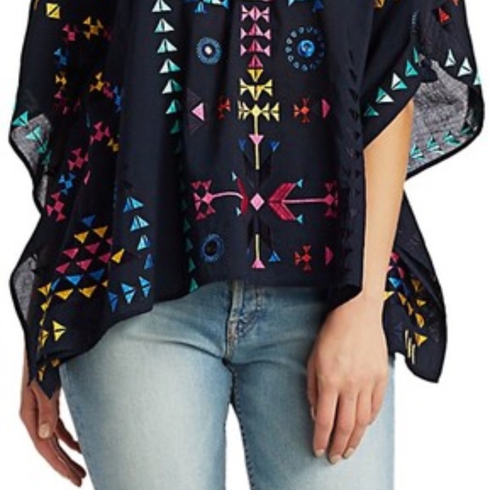 Figue Ritika Half-Sleeve Embroidered Kaftan Top - Picture 6 of 8
